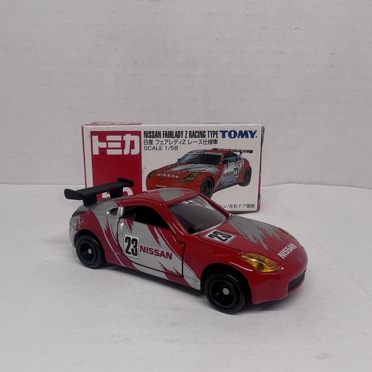 Tomy Red Box 50 Nissan Fairlady Z Racing Type S: 1/58 TOMICA Car with stickers