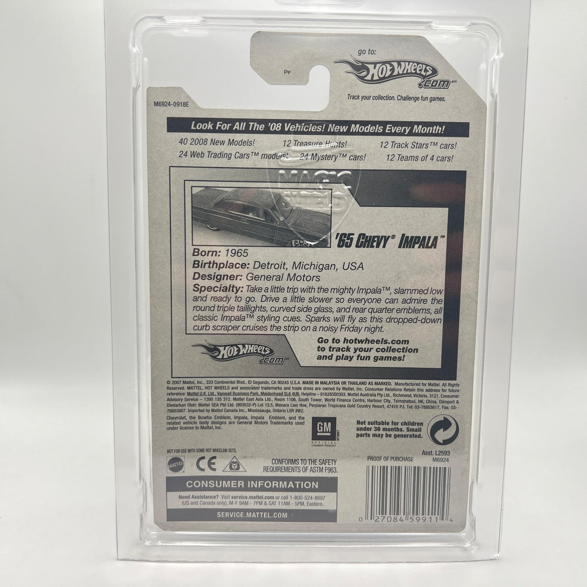 Hot Wheels '65 Chevy Impala Silver 2008 All Stars 058/196 The Vault