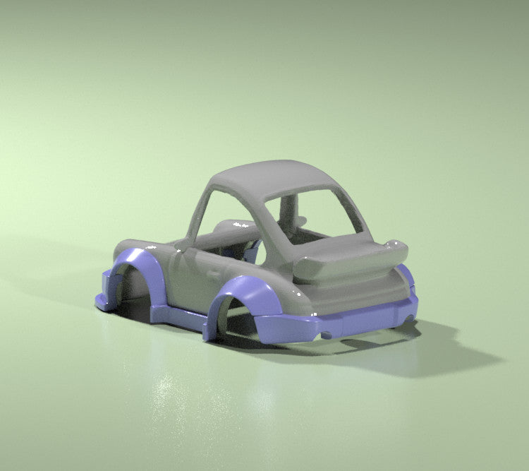 RWB Wide Body Kit for Hot Wheels Tooned Porsche - Resin - 3d Printed
