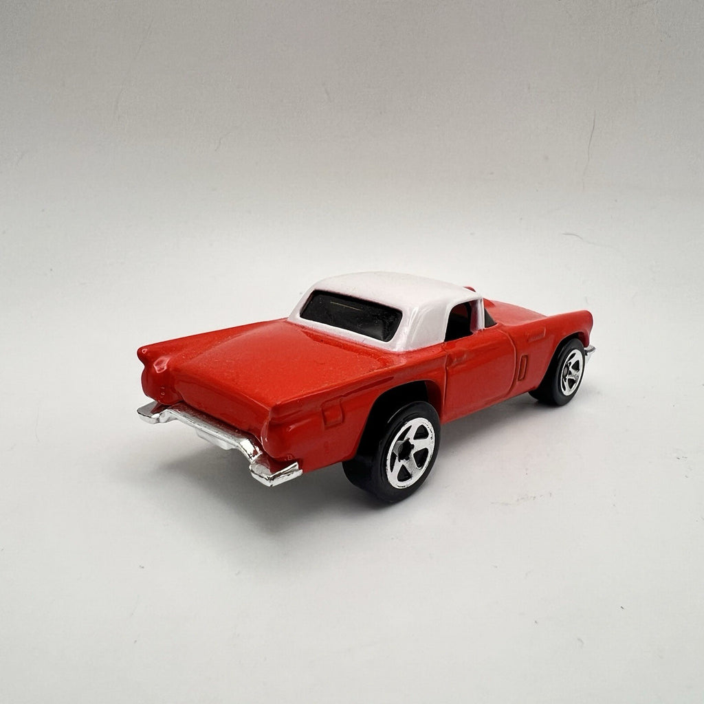 hot wheels 57 thunderbird In Orange With White Top.