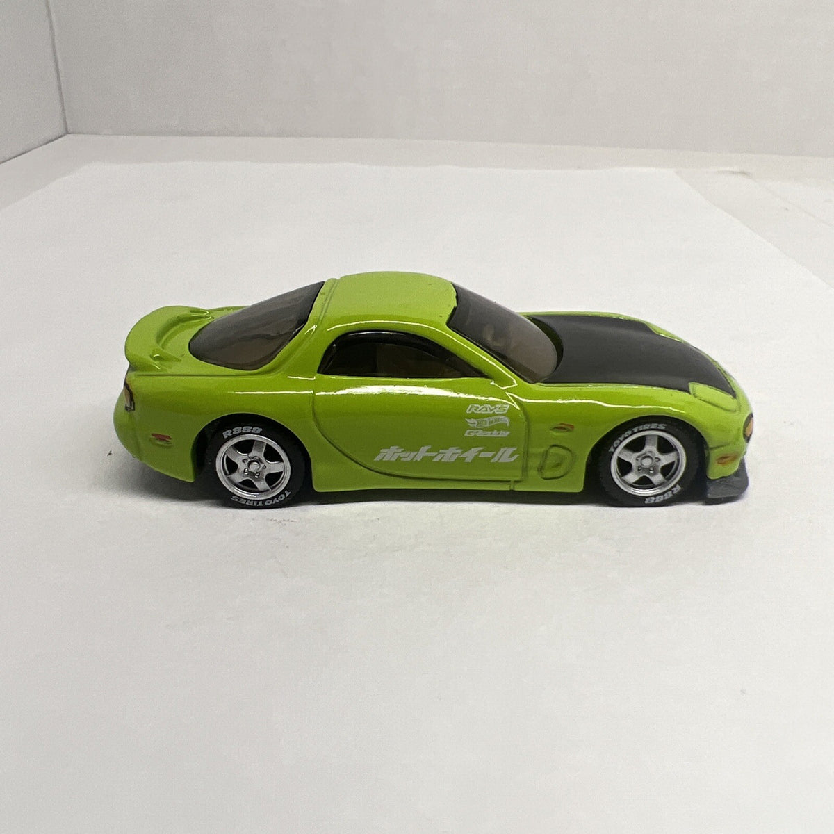 2018 Hot Wheels #141 Nightburnerz 4/10 '95 MAZDA RX-7 Green W Real Riders