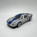Custom Matchbox 2005 Ford GT Bare Metal Blue Stripes Real Riders LOOSE 1/64