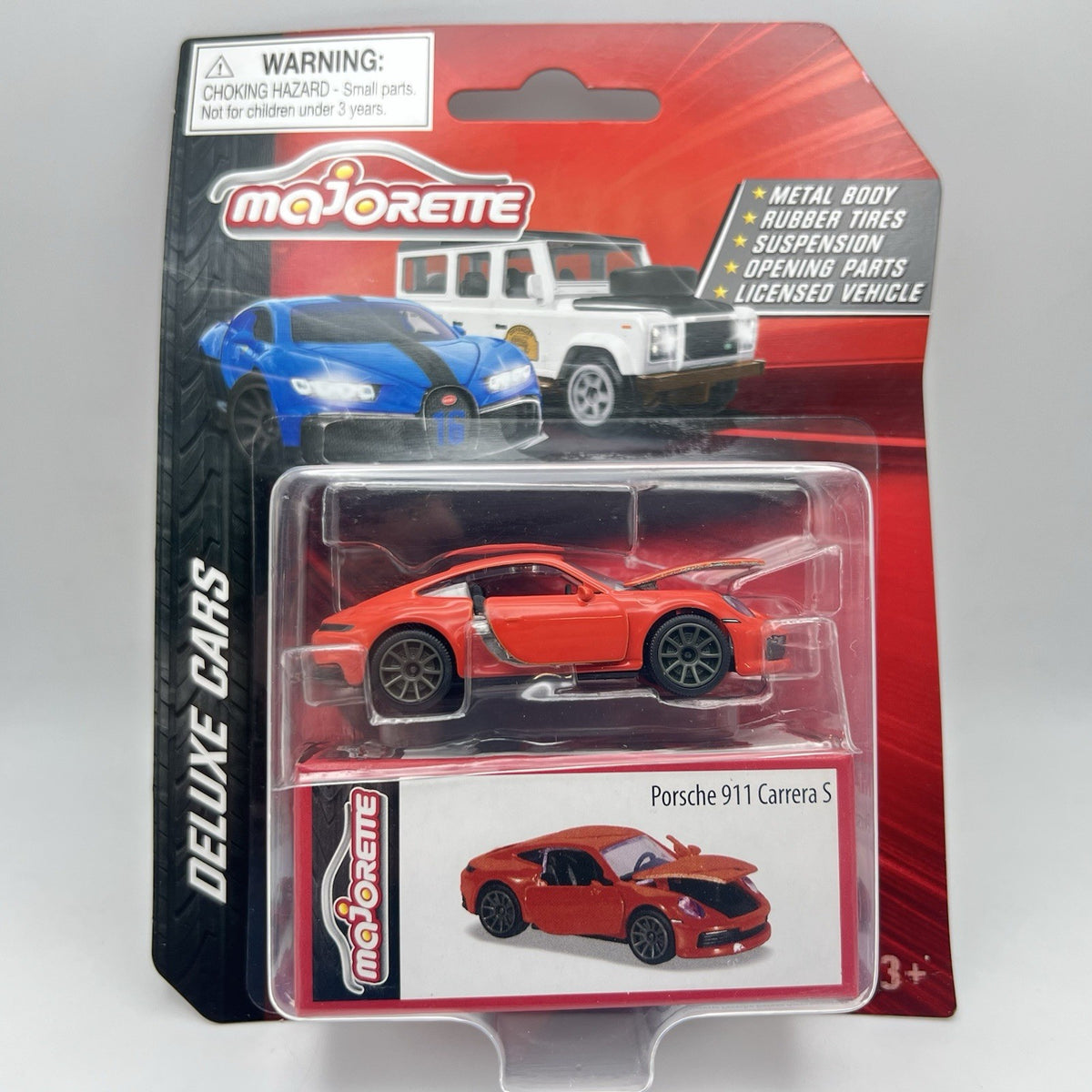Majorette Deluxe Series - Porsche 911 Carrera S In Red 1:64 + Storage Box A12