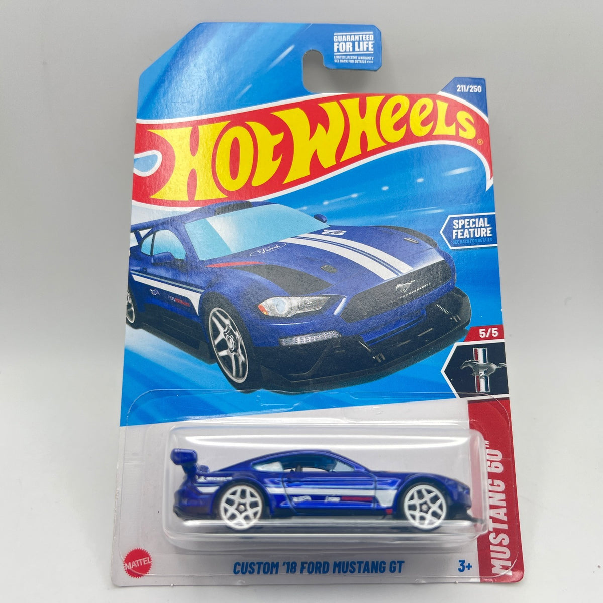 Hot Wheels Custom 18 Ford Mustang GT Blue Mustang 60 5/5 211/250 2024