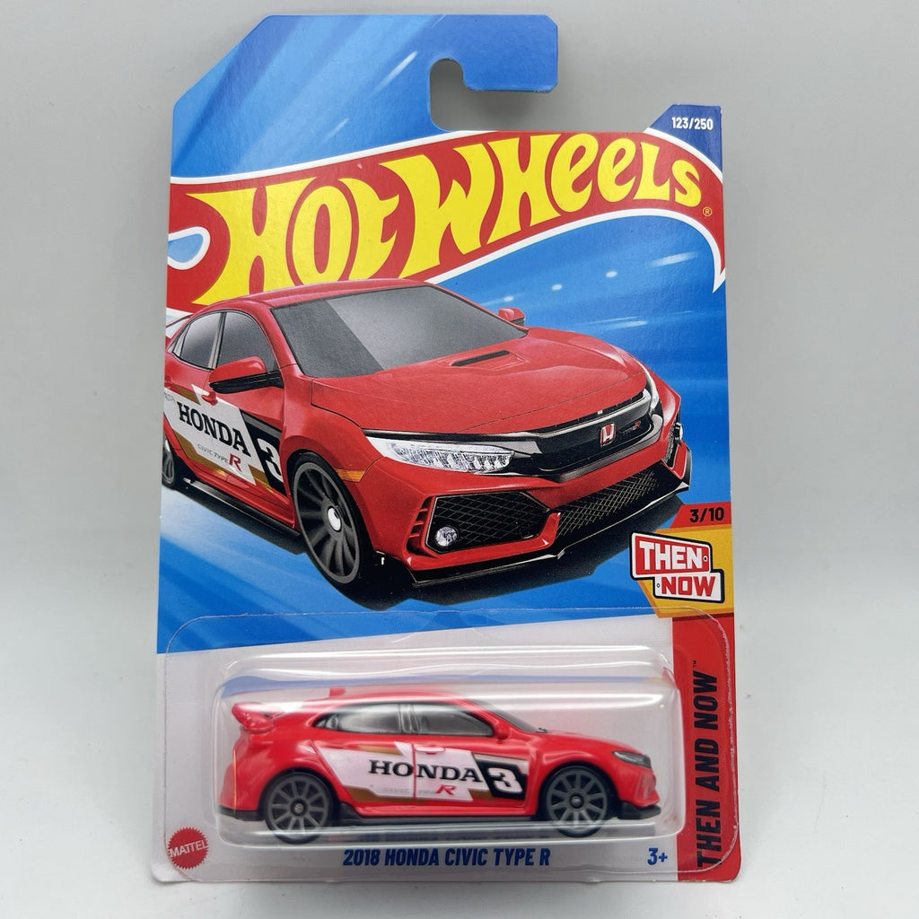 2025 Hot Wheels Red 2018 Honda Civic Type R 123/250 Then And Now 3/10