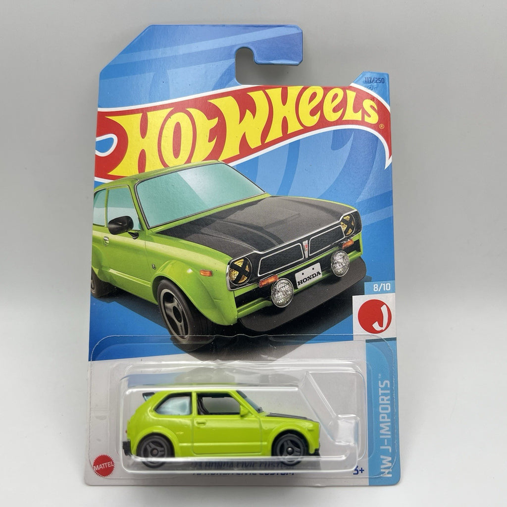 2023 Hot Wheels '73 Honda Civic Custom HW J-Imports 8/10 #117/250 Lime Green