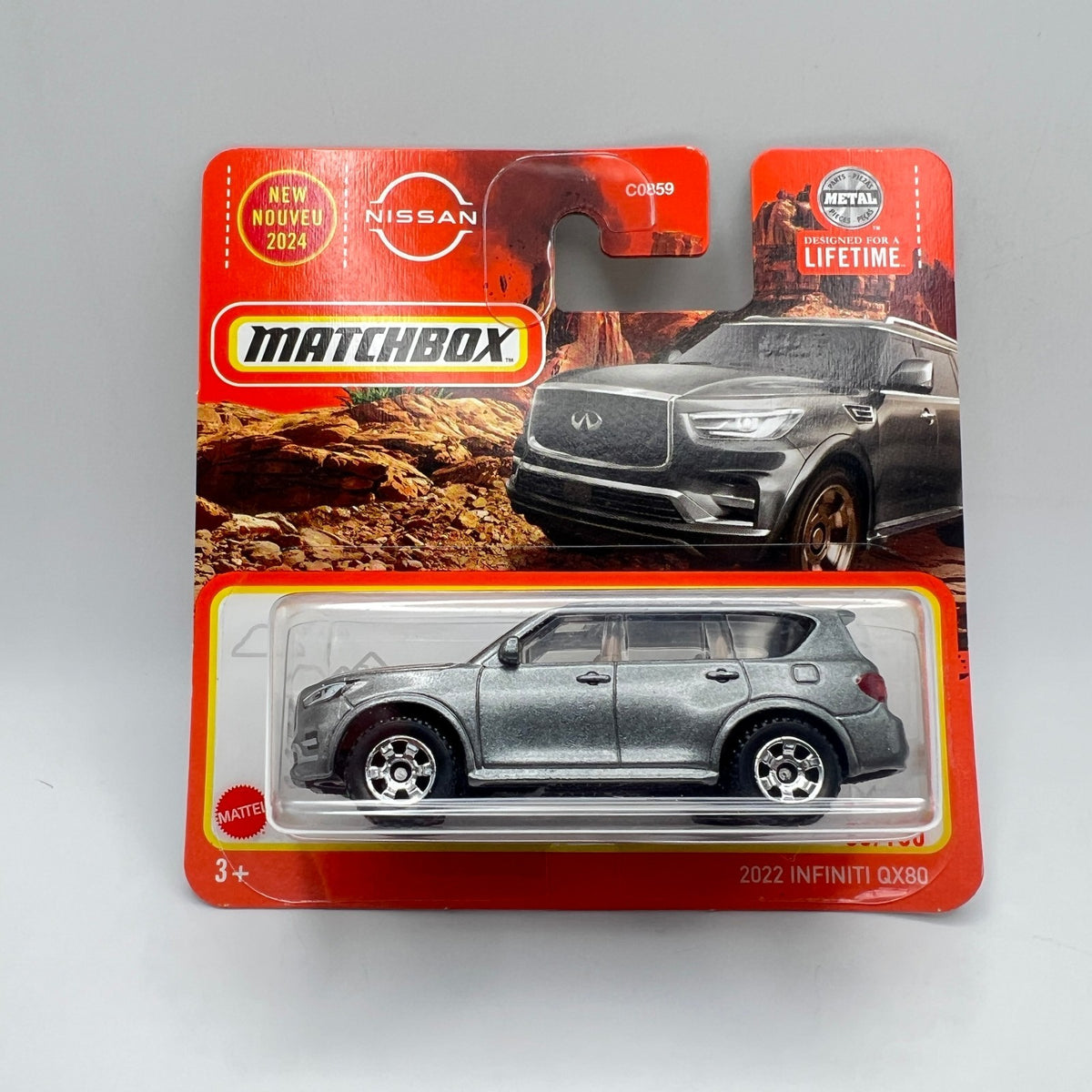 Matchbox 2022 Infiniti QX80 Silver 33/100 1:64 Scale Diecast