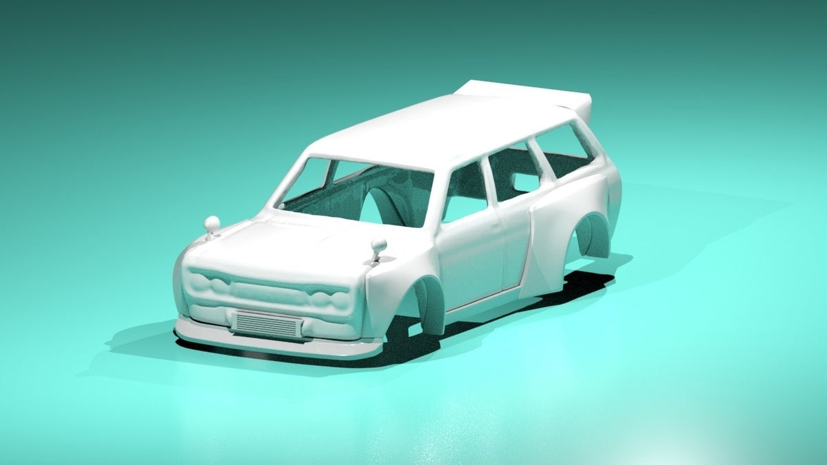 Pandem Style Wide Body Kit for Hot Wheels Datsun 510 Wagon - Resin - 3d Printed