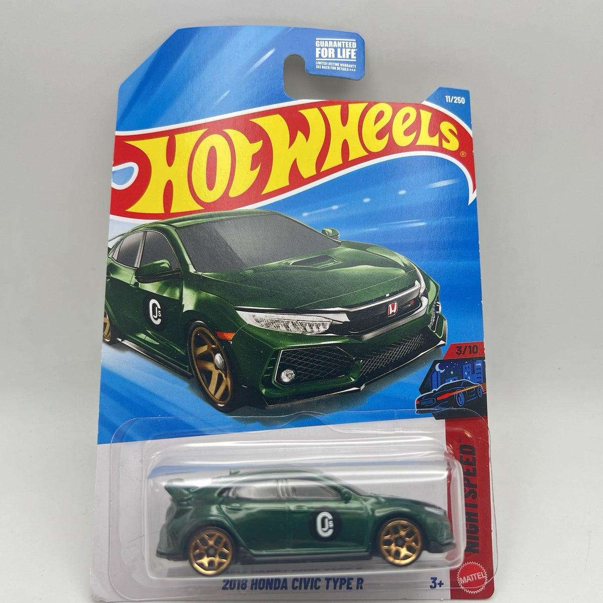 New Hot Wheels Case F 2026 Nightspeed 3/10 2018 Honda Civic Type R Green