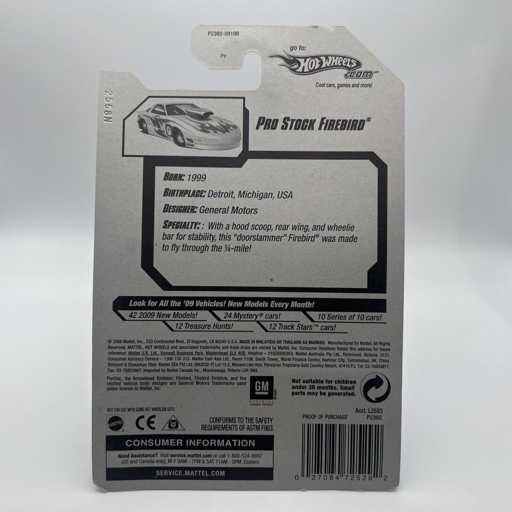 Hot Wheels Pro Stock Firebird 72/190 - White - 2009 Mainline A
