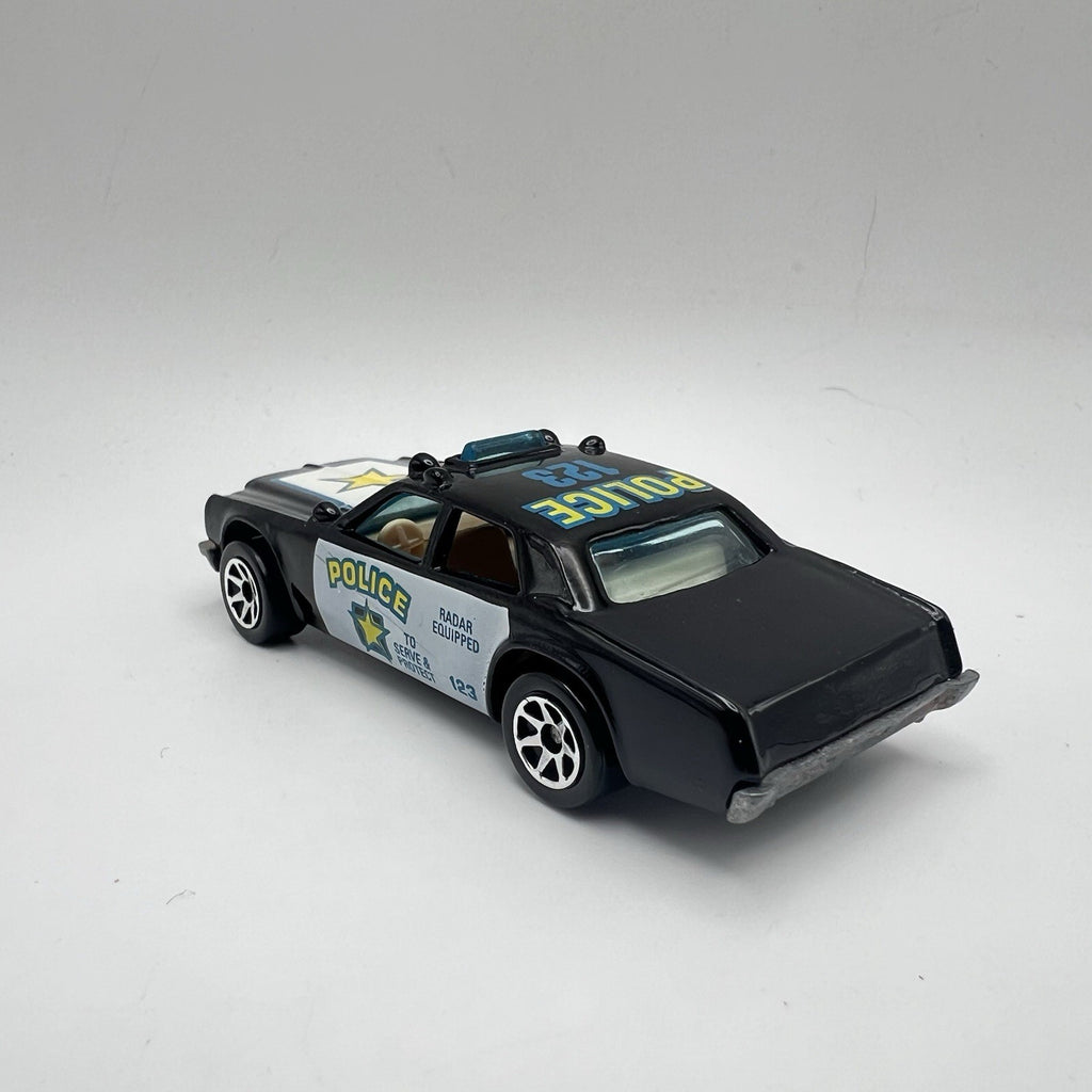 1977 Hot Wheels Police Car Emergency Squad Black & White 1:64 DIECAST Toy Car