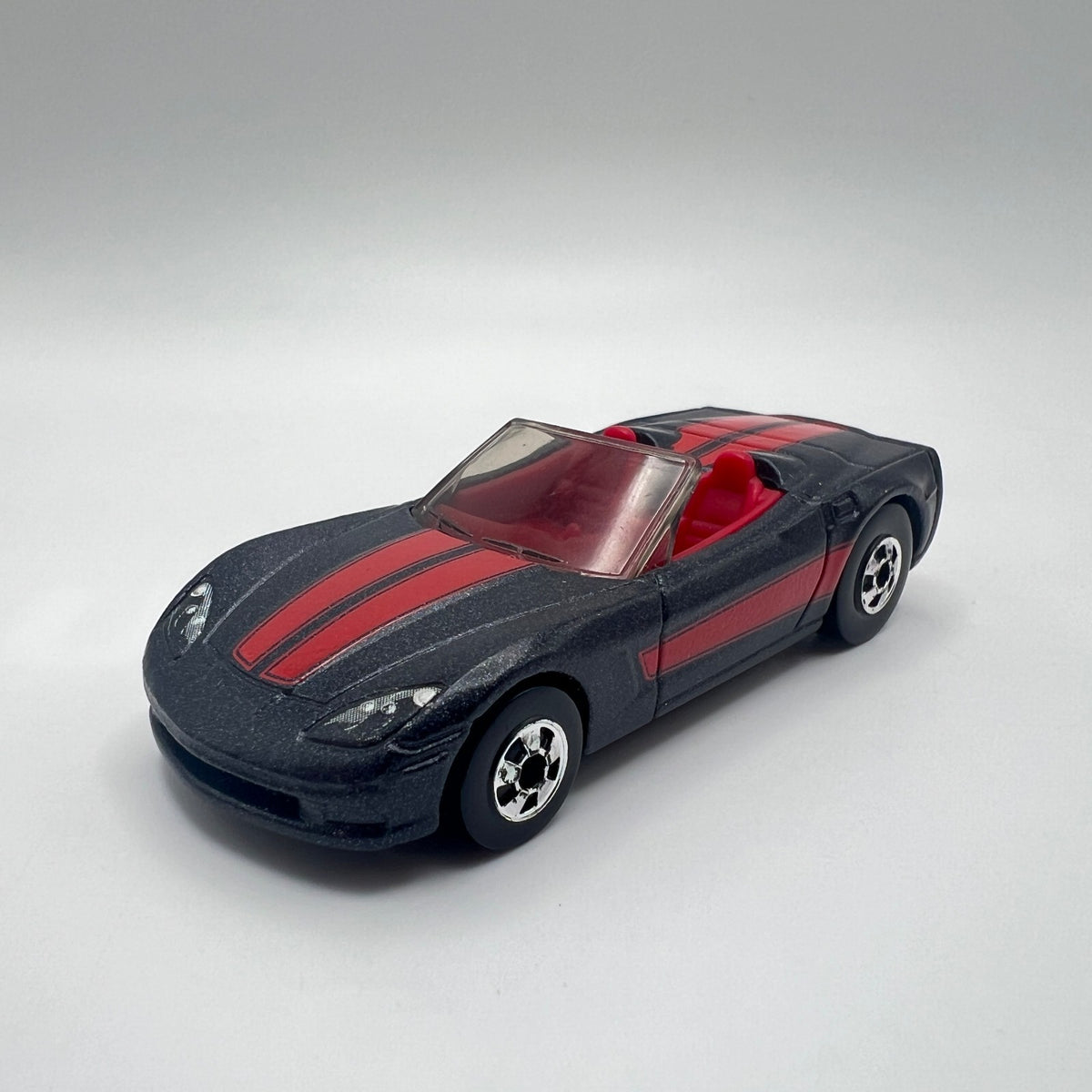 Hot Wheels Corvette C6 Convertible Black Red Stripes LOOSE 1/64