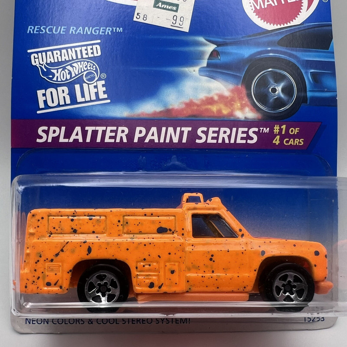 HOT WHEELS 1995 RESCUE RANGER #408 SPLATTER PAINT SERIES 1/4 5SP