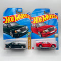 Hot Wheels Mercedes-Benz 500 E Lot of 2 Green 70s vs 90s & Red Factory Fresh