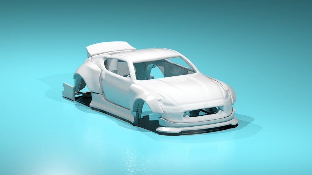 UFO Style Wide Body Kit for Hot Wheels Nissan 370z - Resin - 3d Printed