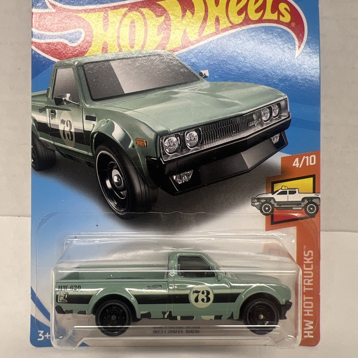 Hot Wheels HW Hot Trucks 4/10 Datsun 620 9/365 50th Green
