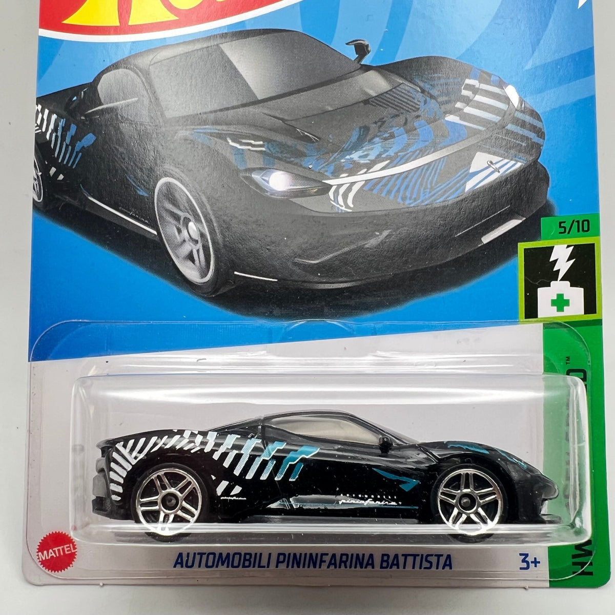 Hot Wheels Green Speed Automobili Pininfarina Battista Black 108/250 Die Cast
