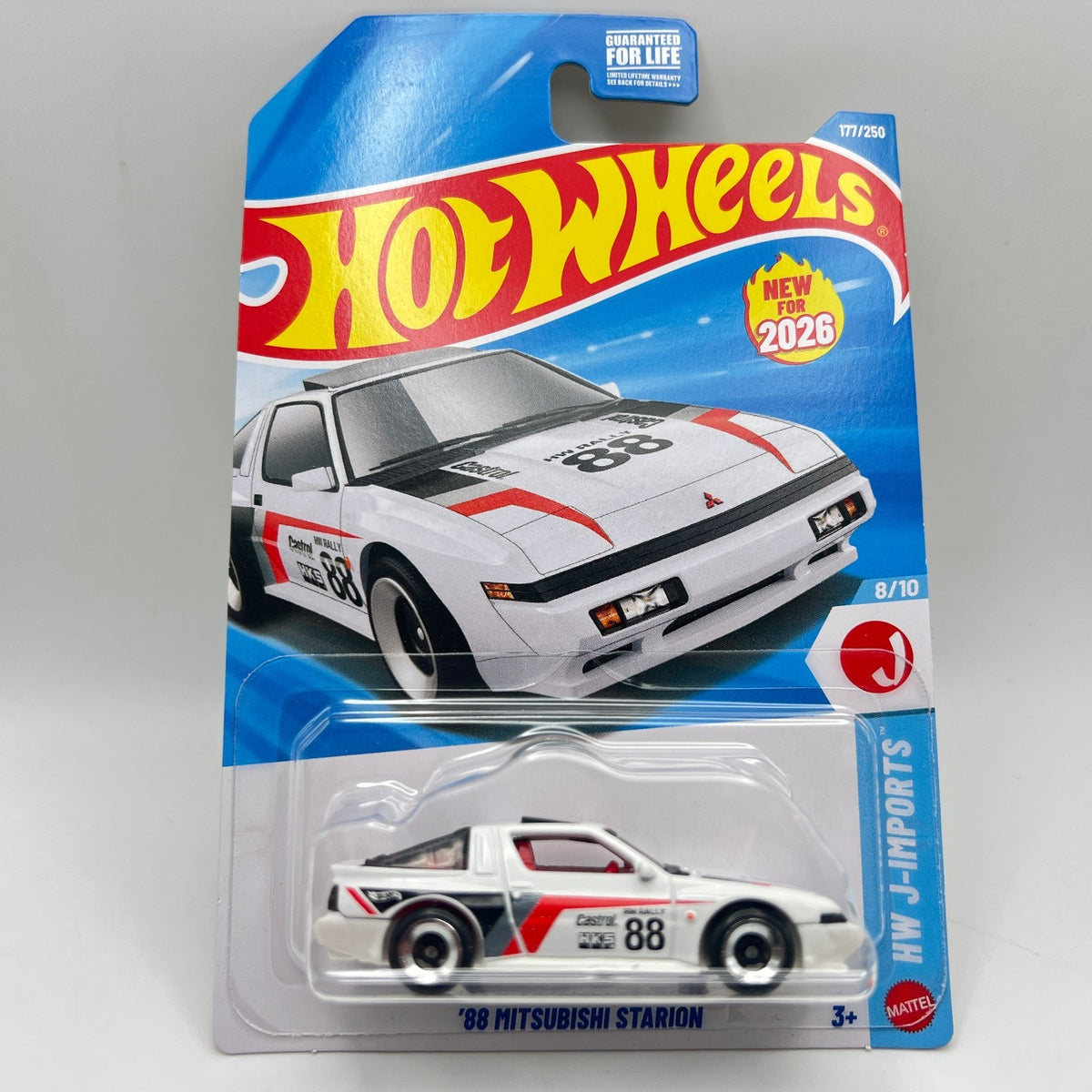 Hot Wheels 88 Mitsubishi Starion 177/250 HW J-Imports 8/10 White 1:64