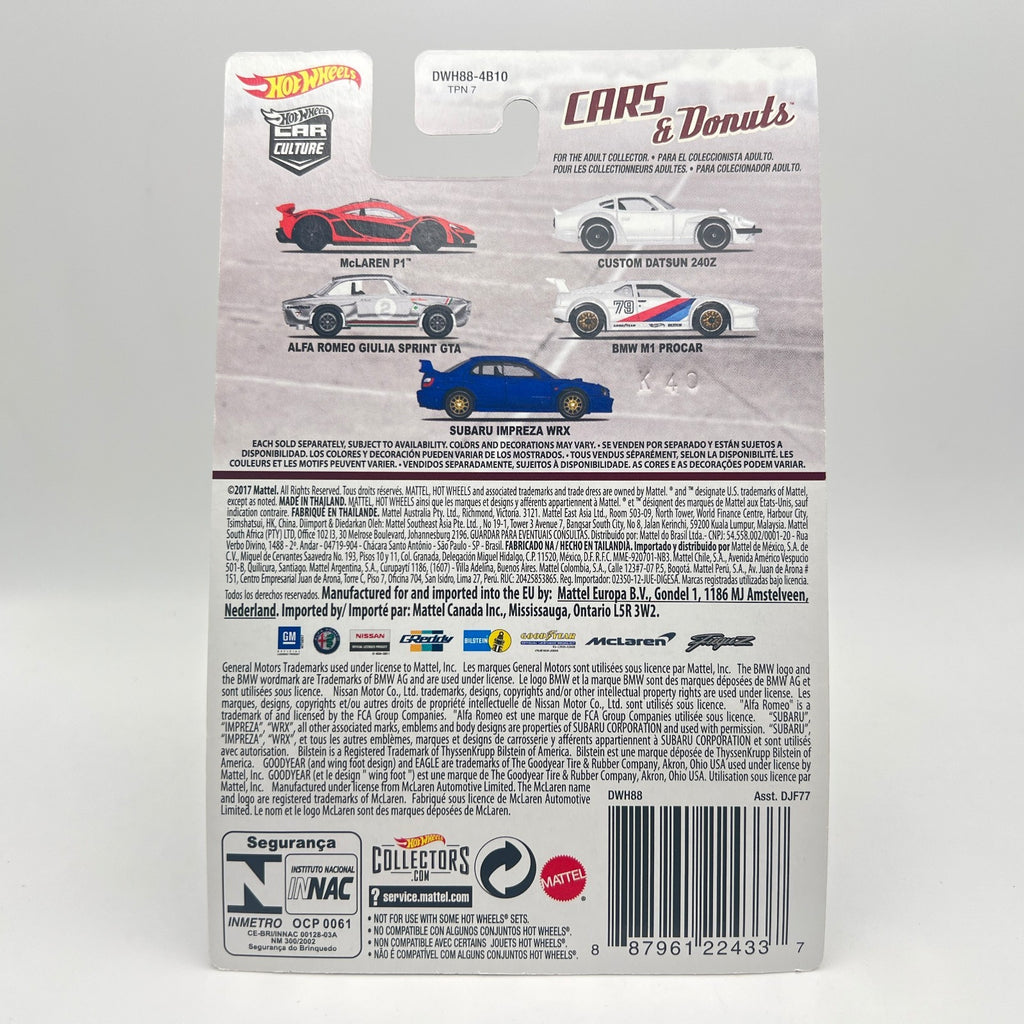 Hot Wheels Car Culture Cars & Donuts Custom Datsun 240Z White 2/5 Real Riders