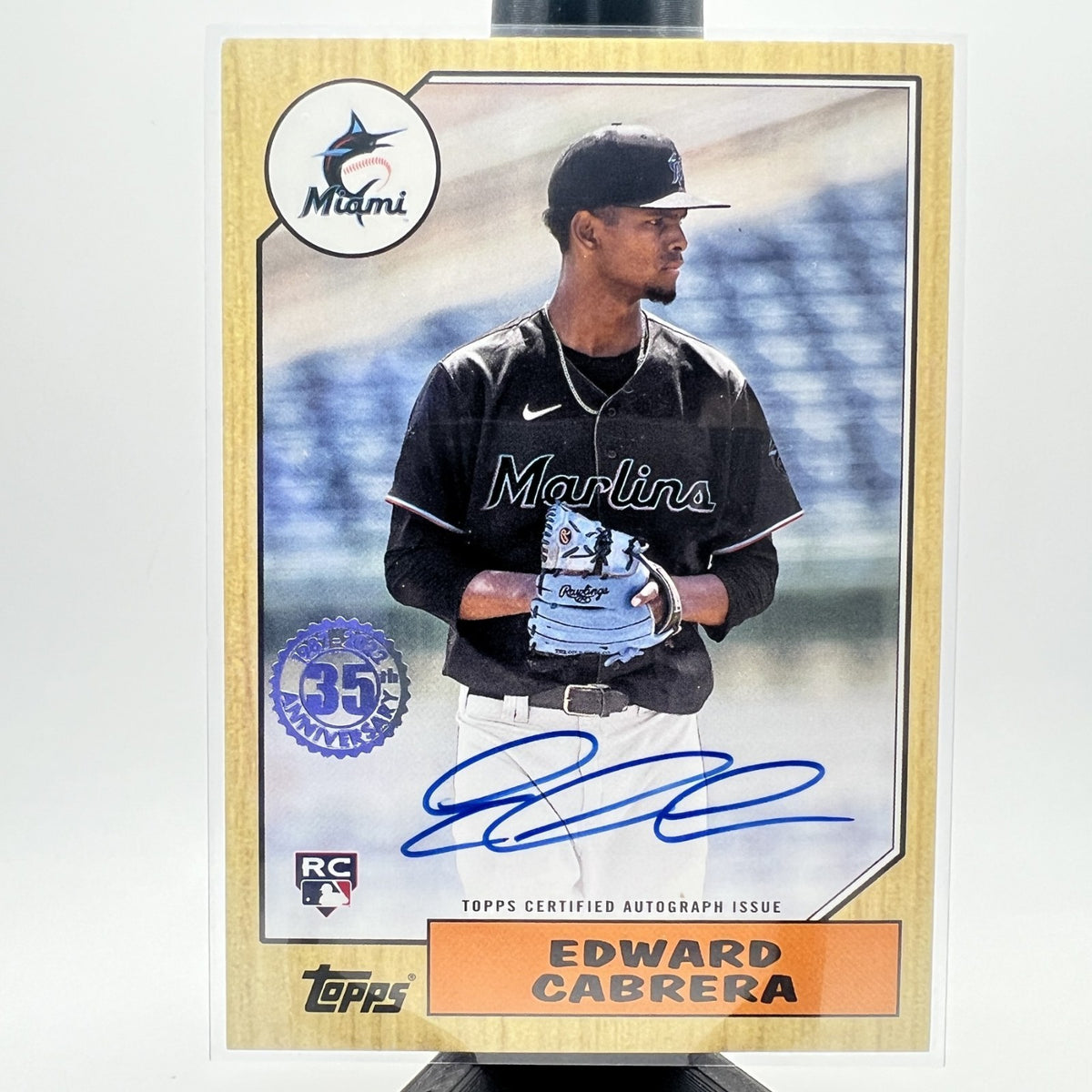 2022 Topps 1987 Autograph #87BA-EC Edward Cabrera RC Auto Marlins