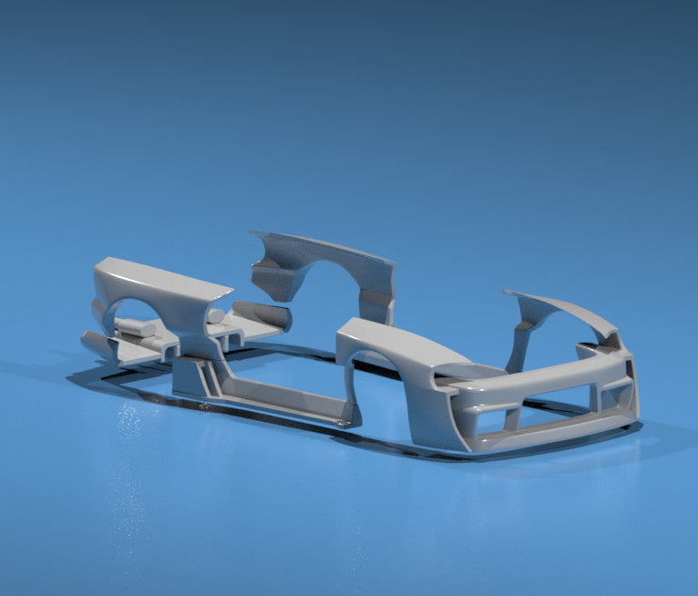 FatBoi Style Wide Body Kit for Hot Wheels Subaru 22B - Resin - 3d Printed