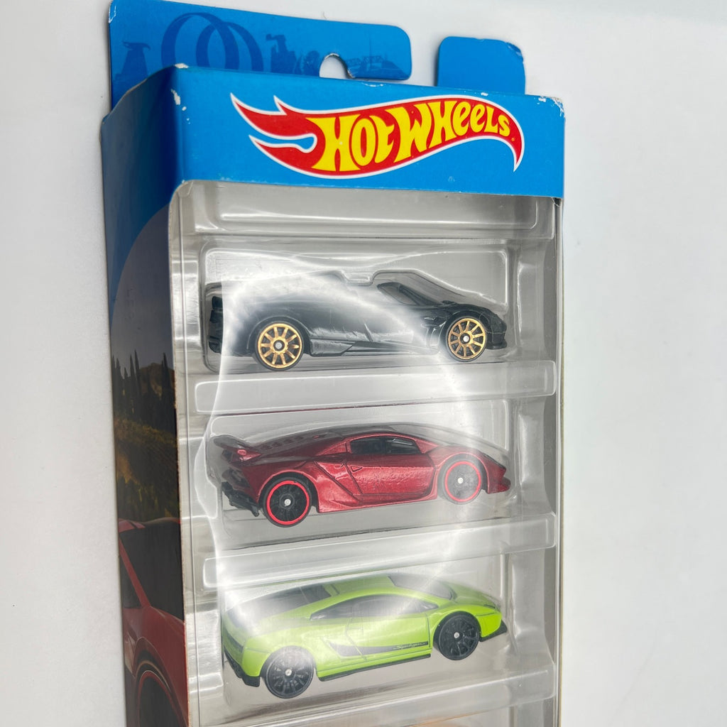 Hot Wheels Exotics 5-Pack Pagani Huayra Sesto Elemento Lotus Esprit