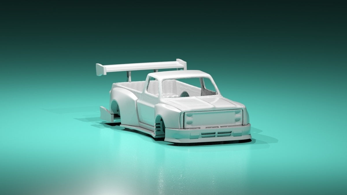 Aero Track Wide Body Kit for Hot Wheels 83 Silverado - Resin - 3D Printed
