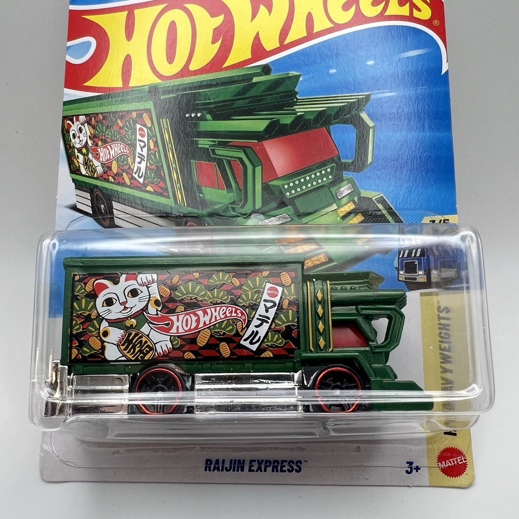 2026 HOT WHEELS C CASE RAIJIN EXPRESS 57/250 - HW HEAVYWEIGHTS -3/5 , GREEN