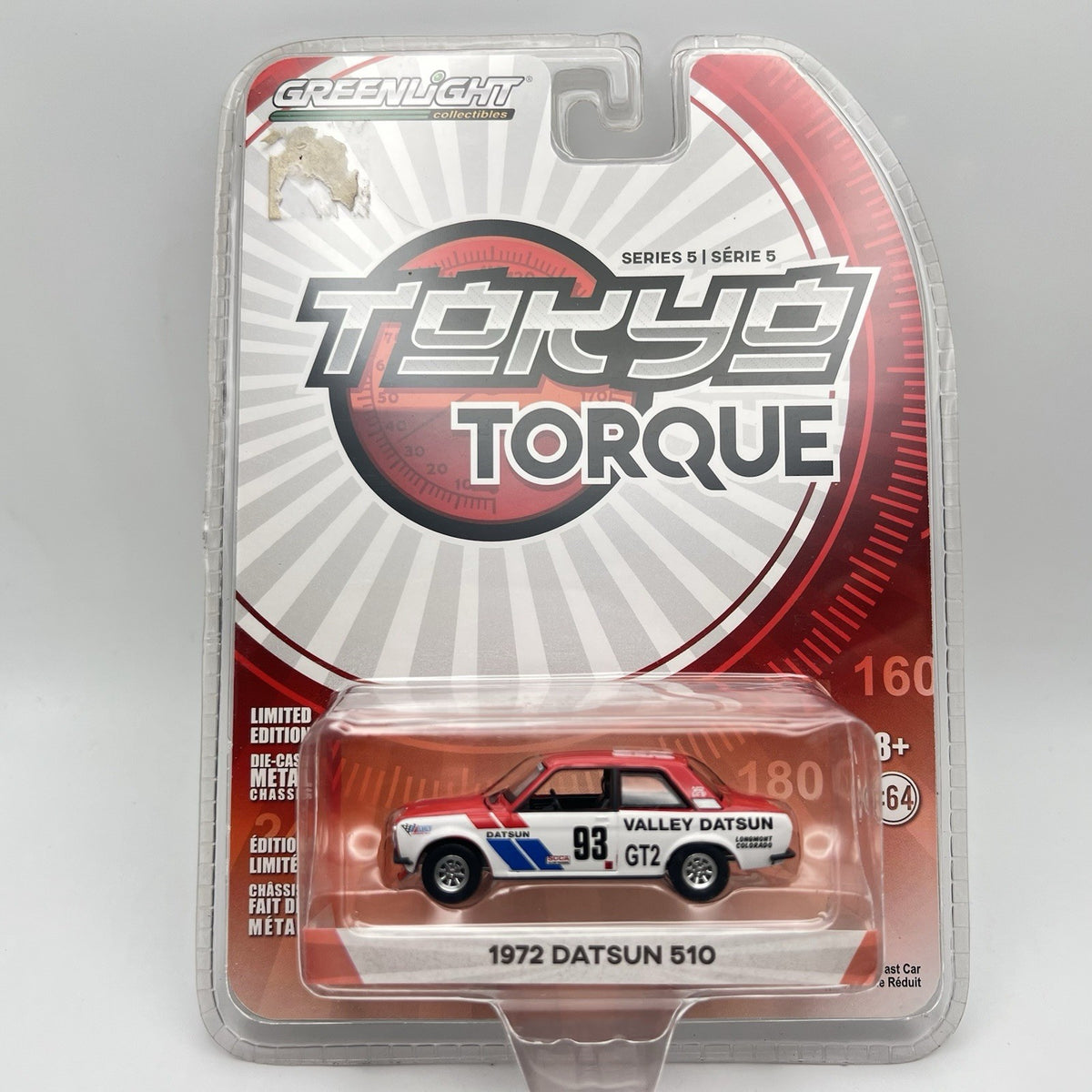 GREEN LIGHT TOKYO TORQUE 5 1972 Datsun 510 #93 "Valley Datsun" 1/64
