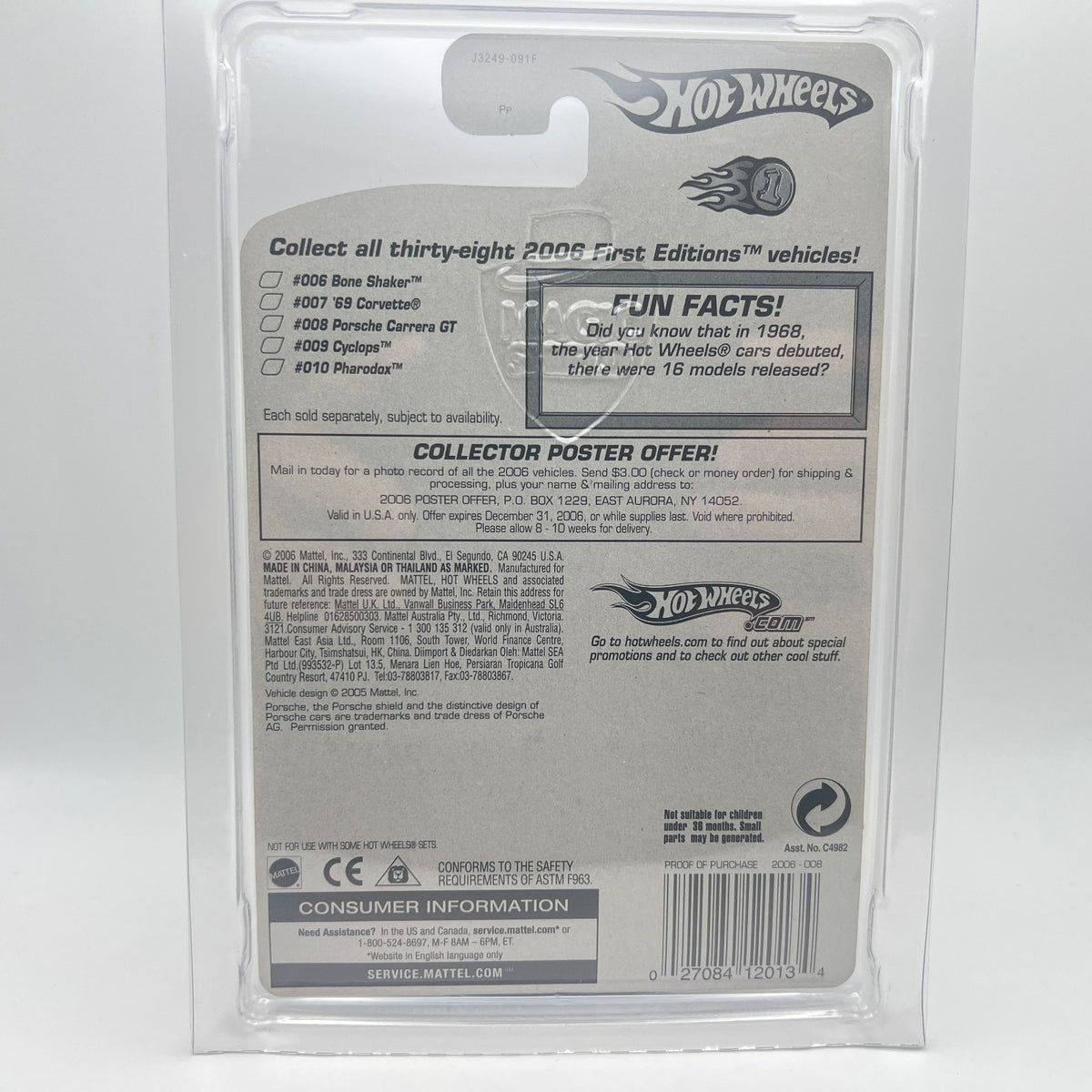 Hot Wheels Porsche Carrera GT 2006 First Editions Faster Than Ever The Vault