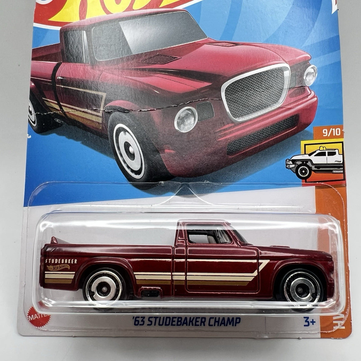 Hot Wheels 63 Studebaker Champ Red #155 Mainline Diecast Truck