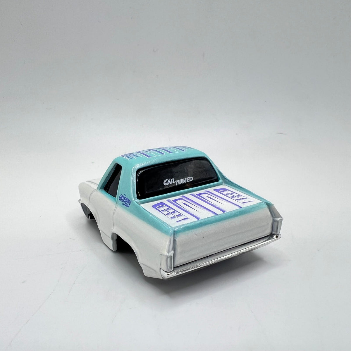 Car Tuned MGA Chevy El Camino White Teal Chibi LOOSE