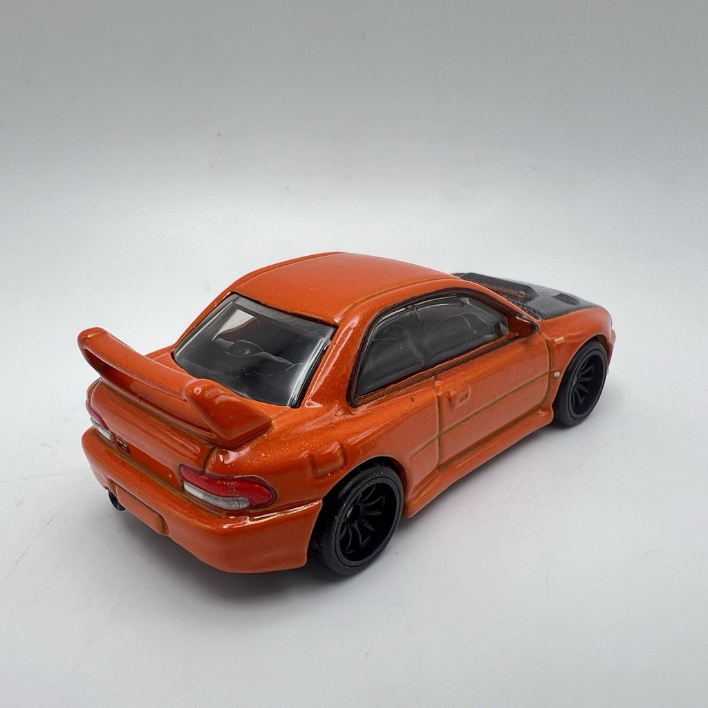 1998 SUBARU IMPREZA STI Diorama Collectible DieCast Model Car 1:64 Orange LOOSE