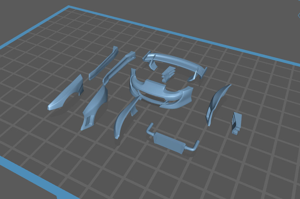 Pandem Style Wide Body Kit for Hot Wheels Toyota Supra - Resin - 3d Printing