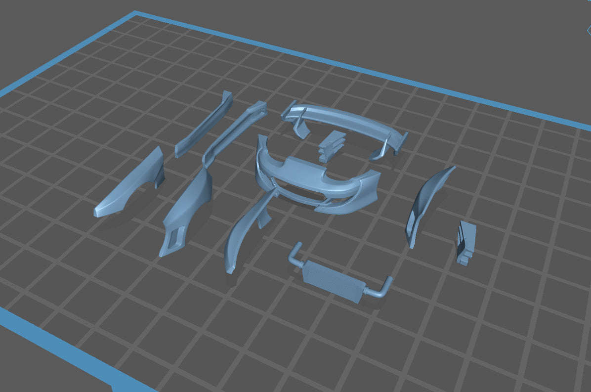 Pandem Style Wide Body Kit for Hot Wheels Toyota Supra - Resin - 3d Printing