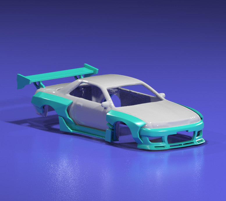 FatBoi Style Wide Body Kit for Hot Wheels Nissan Skyline GTR R32 - Resin