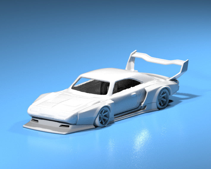 FatBoi Wide Body Kit for Hot Wheels Dodge Charger Daytona - Resin - 3d Printed