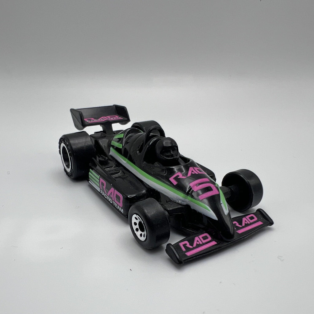 Vintage 1984 Matchbox Diecast 1/55 Black Neon RAD Racing Team F1 Racer Car NrMnt
