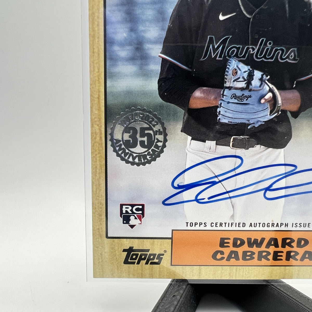 2022 Topps 1987 Autograph #87BA-EC Edward Cabrera RC Auto Marlins
