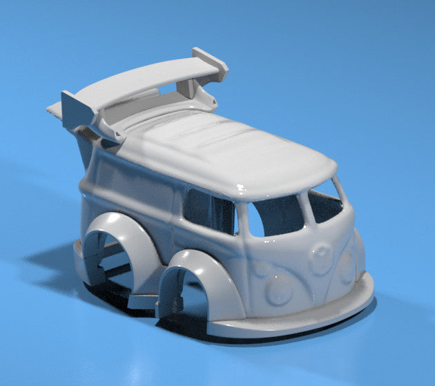 RWB Style Wide Body Kit for Hot Wheels Kool Kombi - Resin - 3d Printed