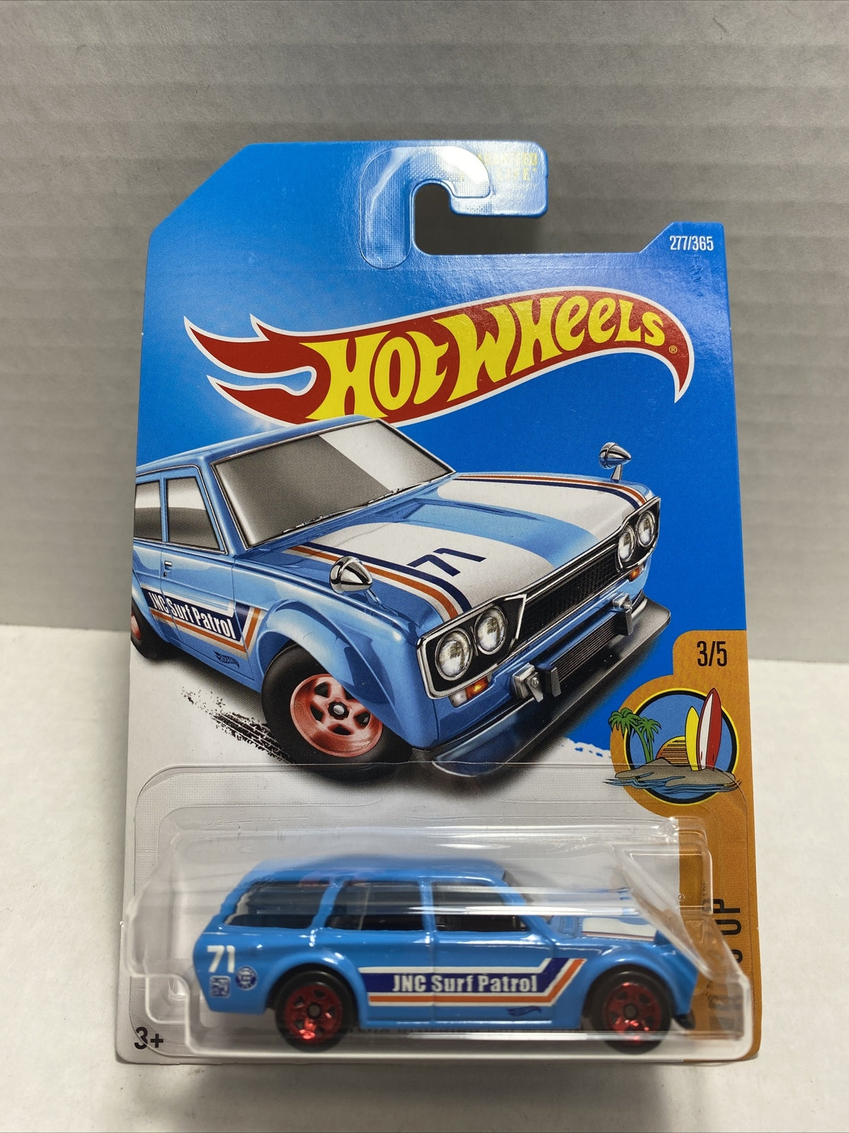 Hot Wheels 2016 #277 Surfs Up #3 71 Datsun Bluebird 510 Wagon JNC Surf Patrol