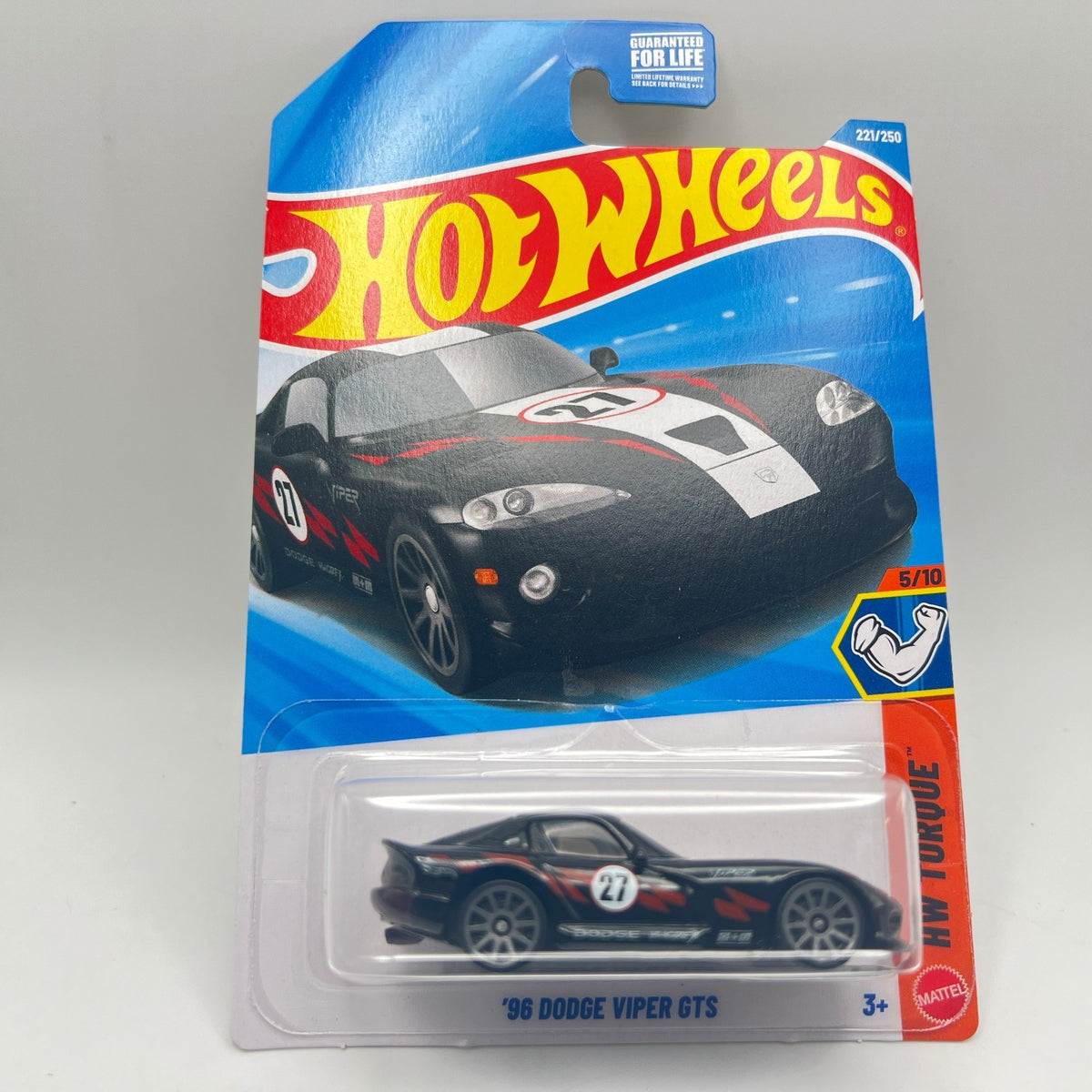 Hot Wheels '96 Dodge Viper GTS Black 221/250 HW Torque 5/10