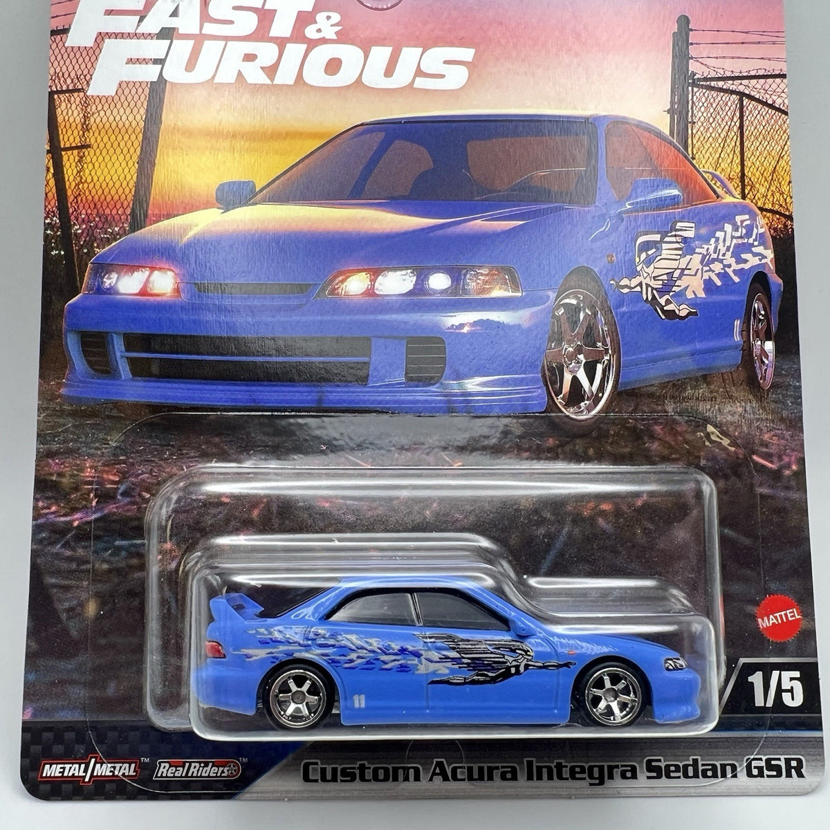 Hot Wheels 2024 Premium Fast & Furious Series Custom Acura Integra Sedan GSR