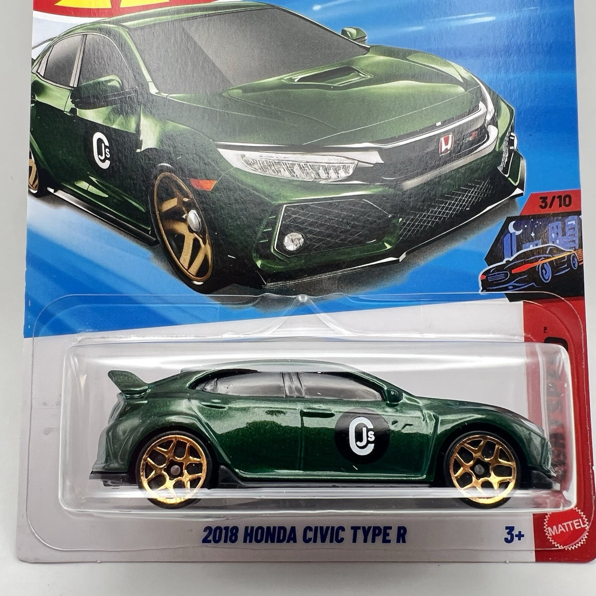 New Hot Wheels Case F 2026 Nightspeed 3/10 2018 Honda Civic Type R Green