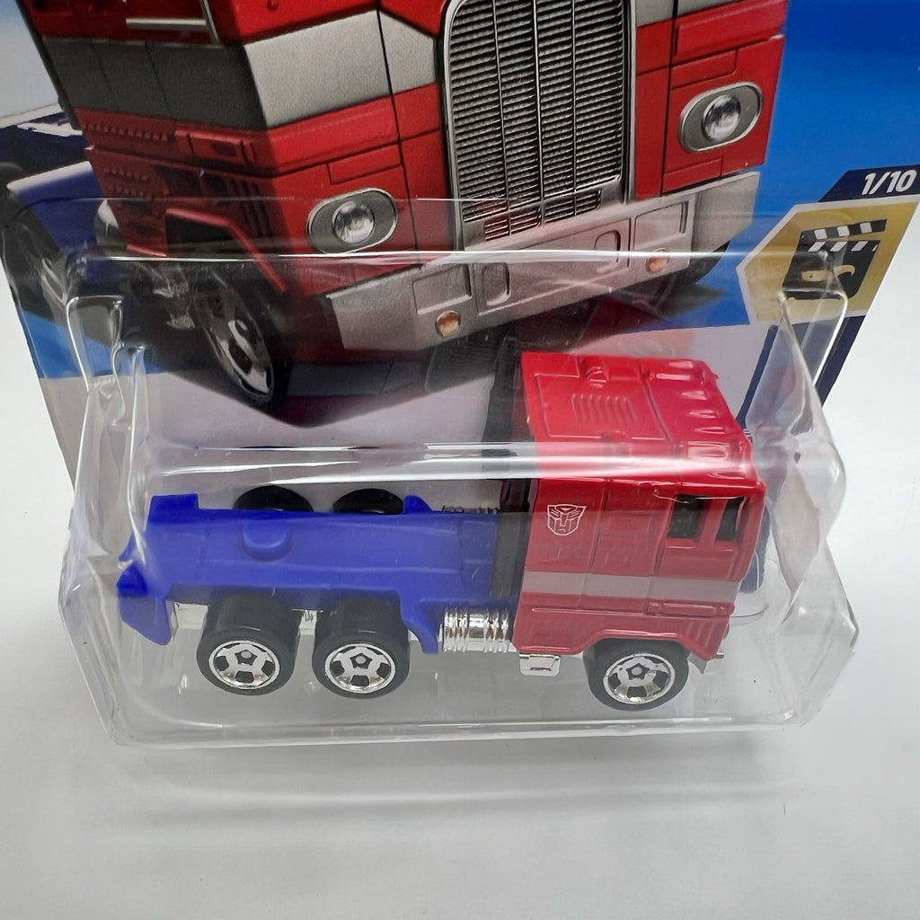 2025 HOT WHEELS F CASE TRANSFORMERS OPTIMUS PRIME RED HW SCREEN TIME 6/10