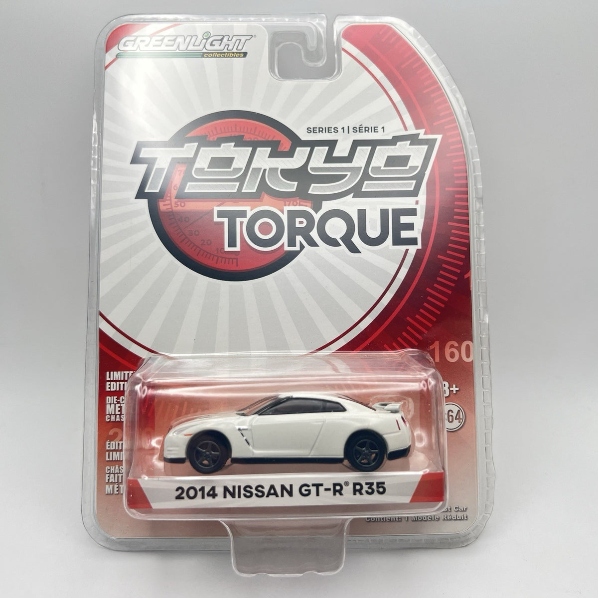 Greenlight Tokyo Torque 2014 Nissan GT-R R35 White 1:64
