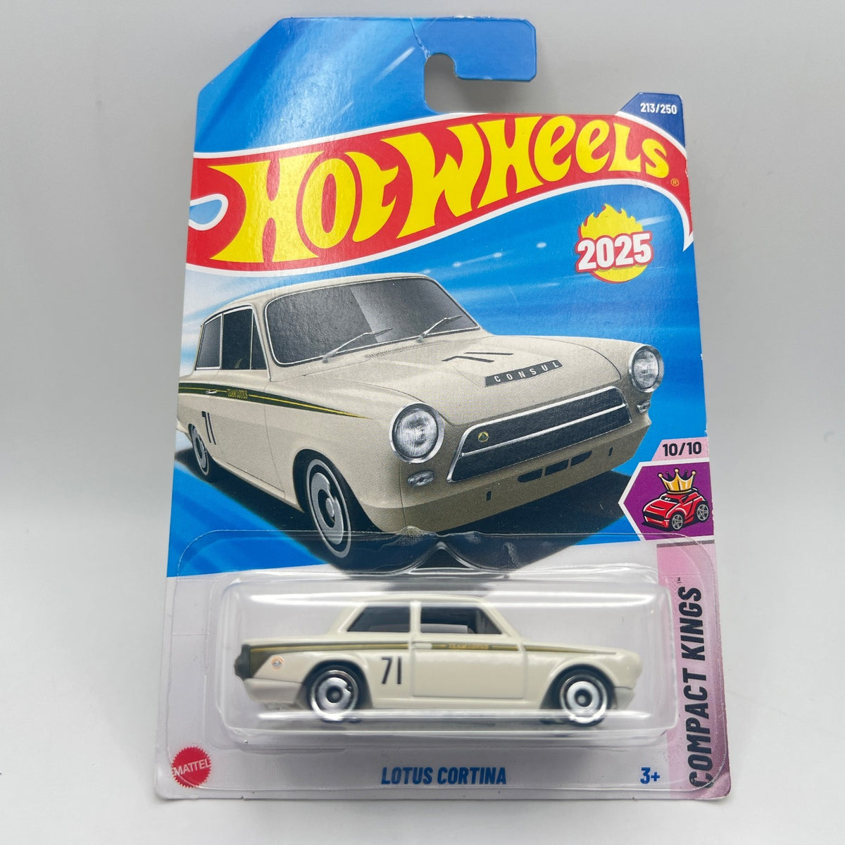Hot Wheels Lotus Cortina White 213/250 Compact Kings 10/10