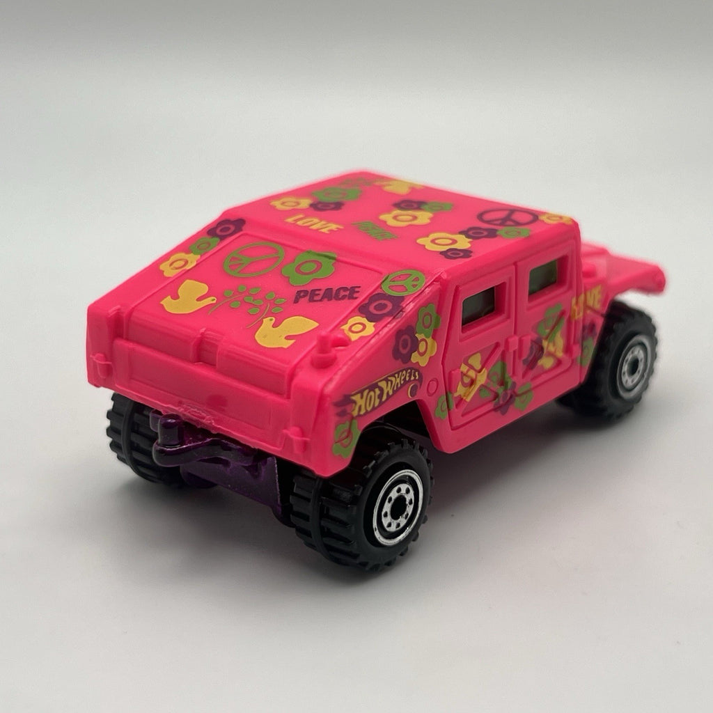 HOT WHEELS 1:64 1995 HUMMER #396 PINK BOD MOD BIG TIRES MINT MALAYSIA
