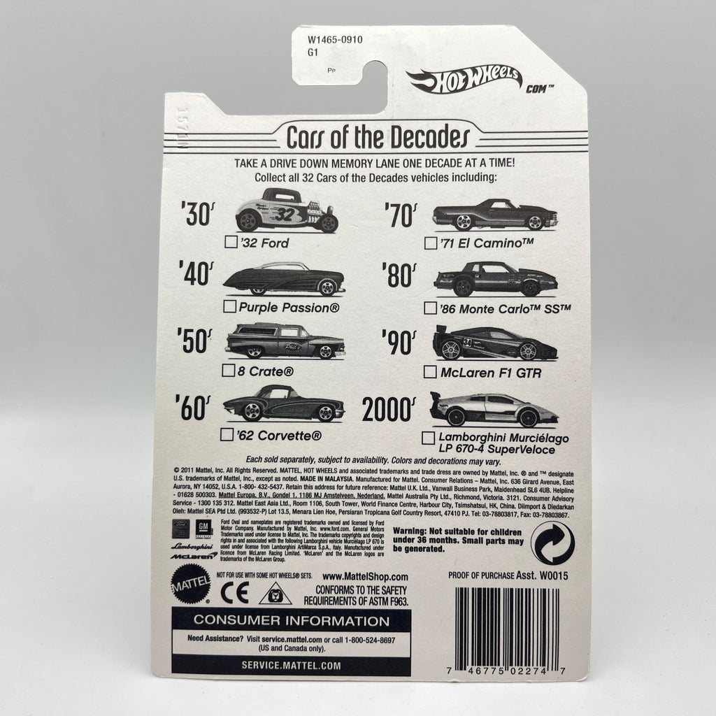 Hot Wheels Purple Passion Copper Cars of the Decades 40s 8/32