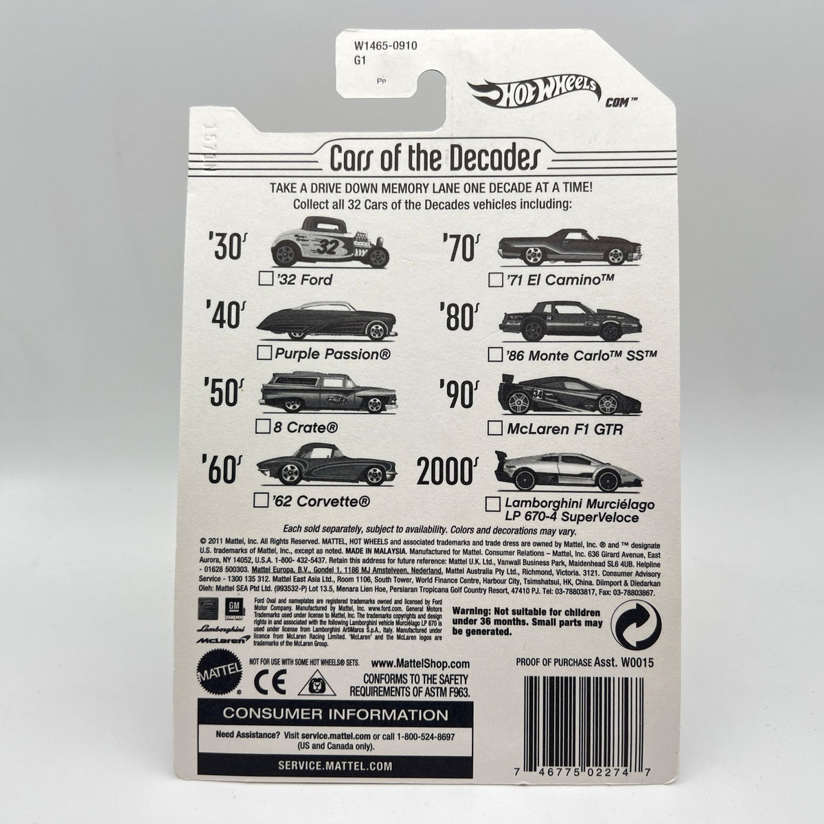 Hot Wheels Purple Passion Copper Cars of the Decades 40s 8/32